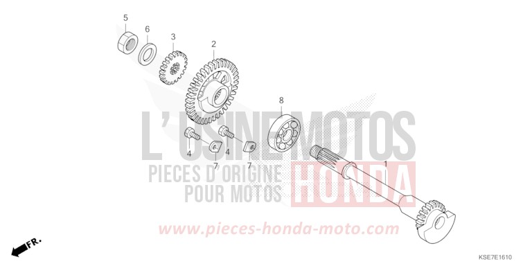 AUSGLEICHER von CRF150R "Big Wheels" EXTREME RED (R292) von 2022